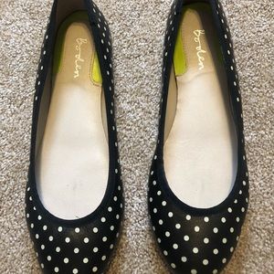 Boden Black and White Spotted Flats